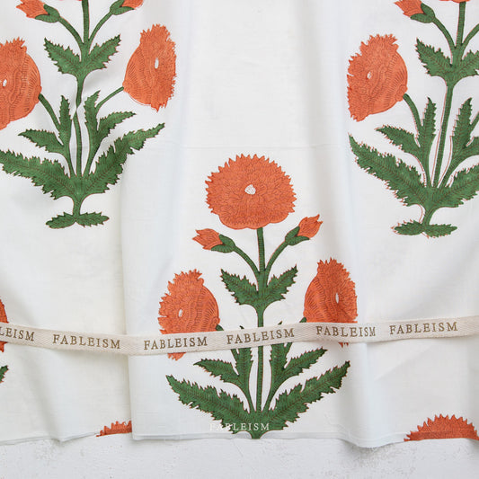Fableism Indian Block Prints - Cottage - Boho Floral in Sienna