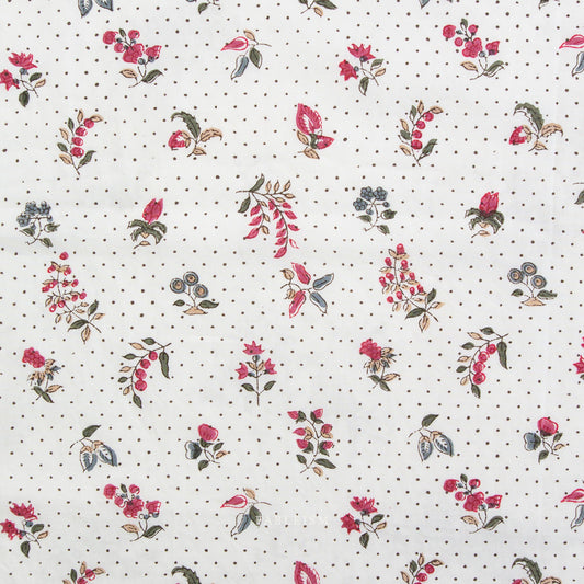 Fableism Indian Block Prints - Cottage - Dottie Floral in Cream
