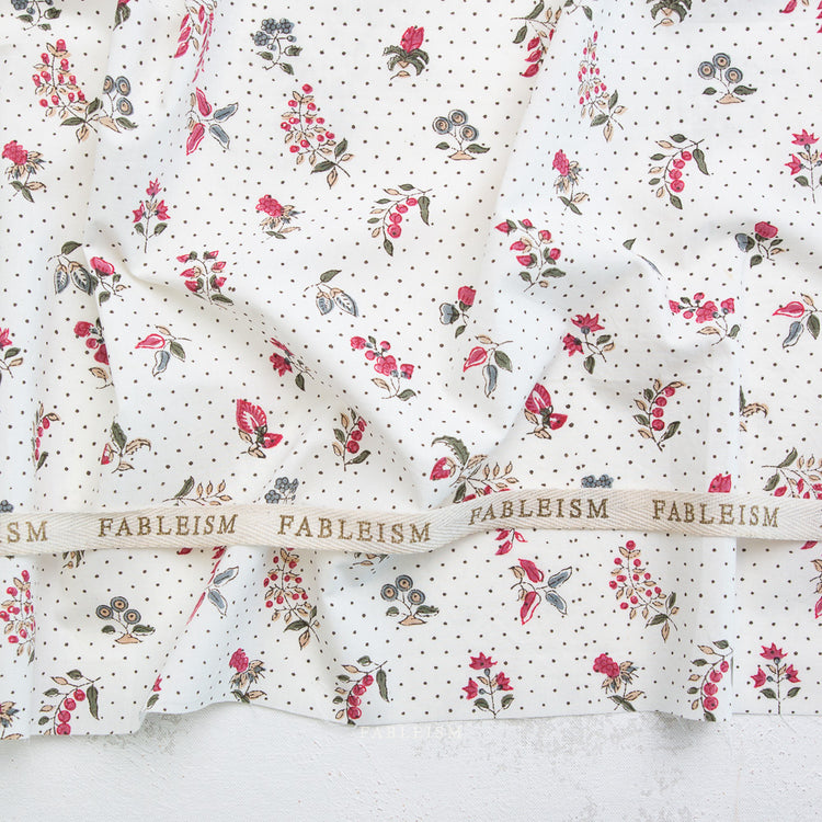 Fableism Indian Block Prints - Cottage - Dottie Floral in Cream