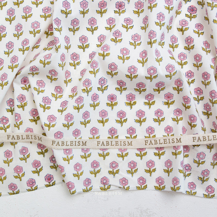 Fableism Indian Block Prints - Cottage - Flowerling in Pink