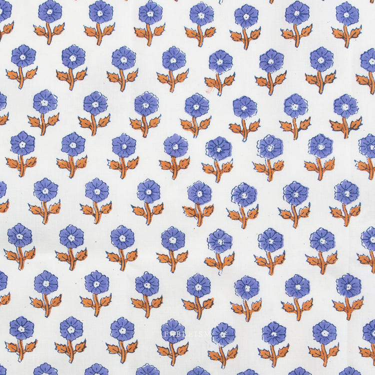 Fableism Indian Block Prints - Cottage - Flowerling in Violet