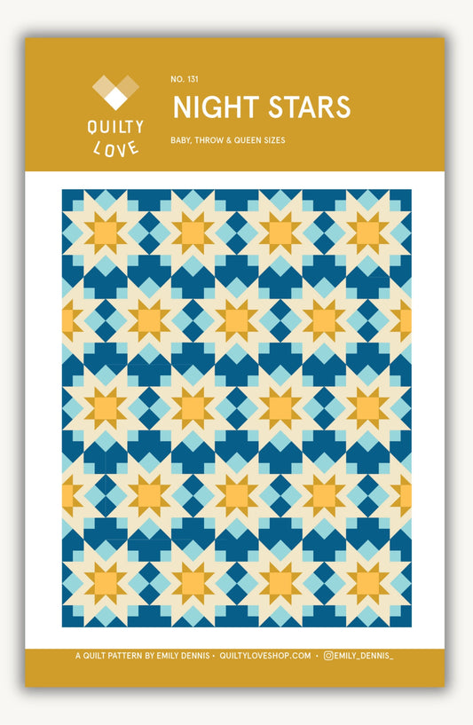 Quilty Love Night Stars Quilt Pattern