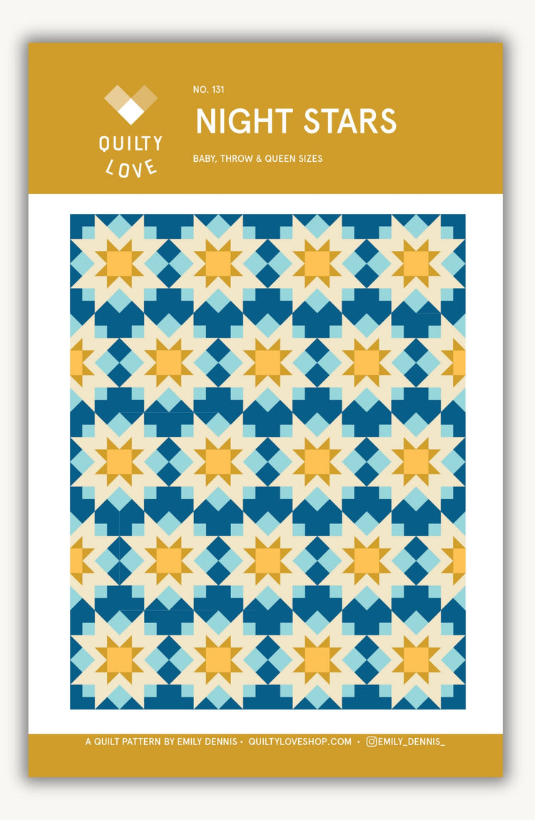 Quilty Love Night Stars Quilt Pattern