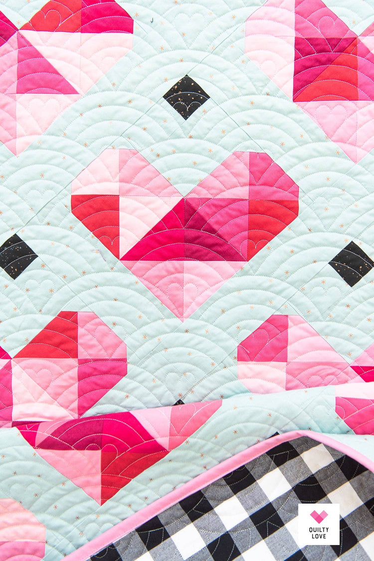 Quilty Love Heart Gems Quilt Pattern