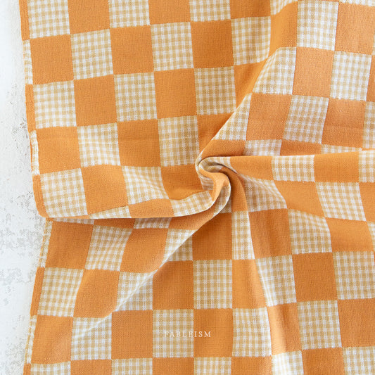 Fableism Checkmate Checkers - Double Cloth Reversible - Butterscotch - Pre-Order Due June 2025