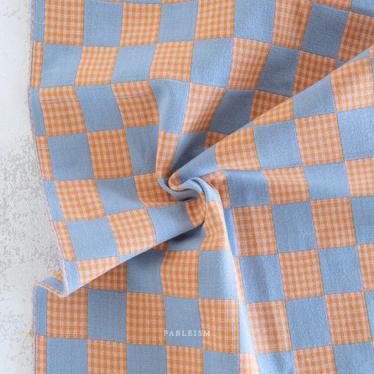 Fableism Checkmate Checkers - Double Cloth Reversible - Fjord - Pre-Order Due June 2025