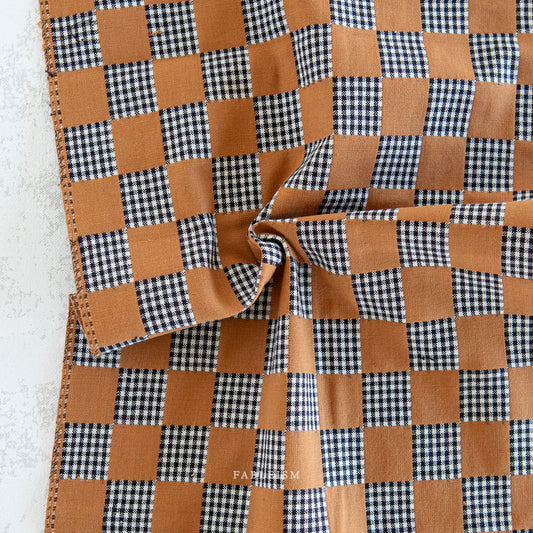 Fableism Checkmate Checkers - Double Cloth Reversible - Sandalwood - Pre-Order Due June 2025