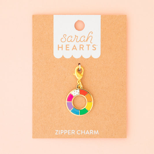 Sarah Hearts - Colour Wheel Zipper Charm
