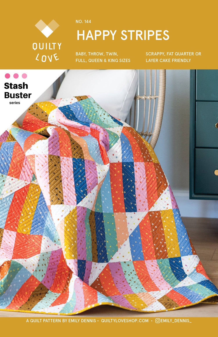 Quilty Love Happy Stripes Quilt Pattern