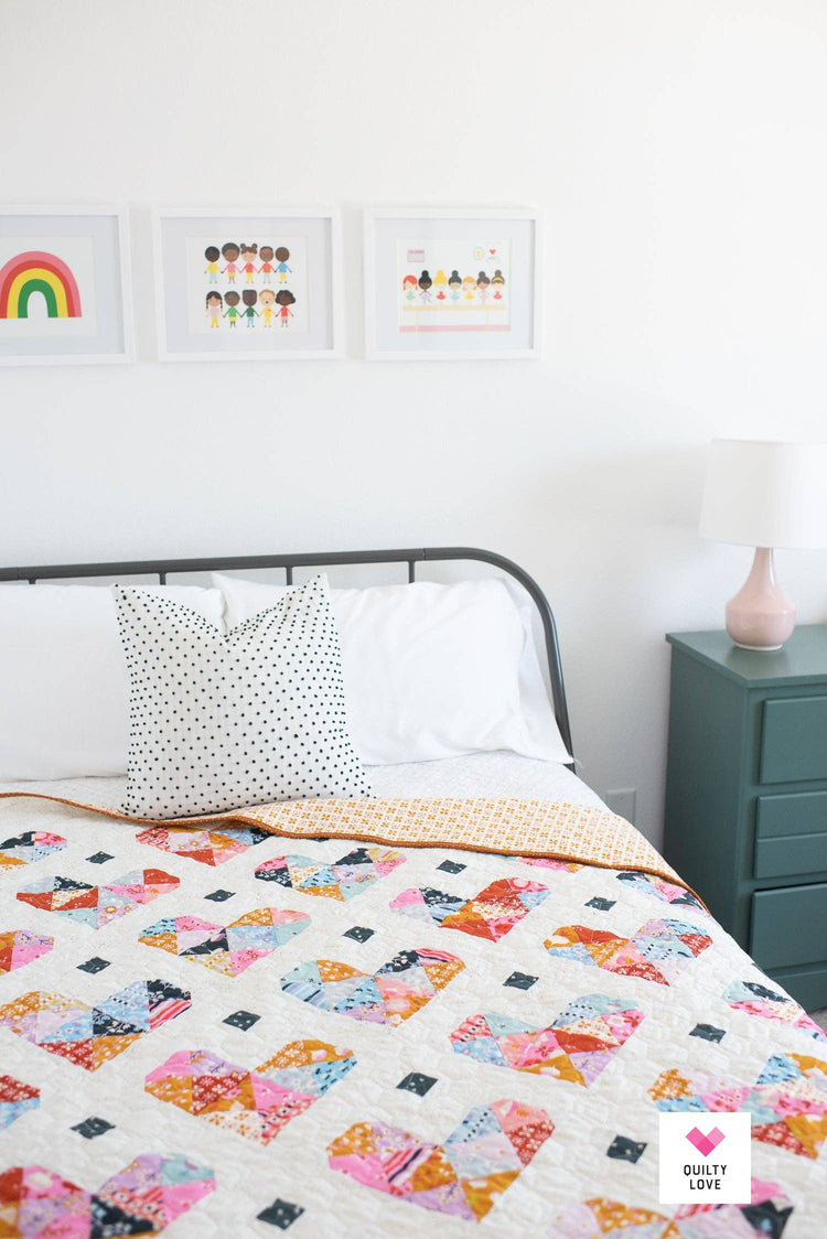 Quilty Love Heart Gems Quilt Pattern