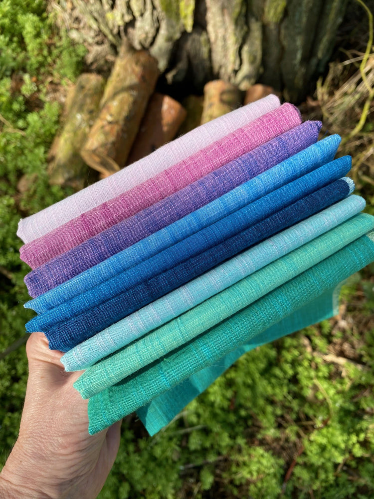 Jo Avery Curated Fabric Bundle - 9 Fat Eighths - Handloom - Jewels - Due End September 2026