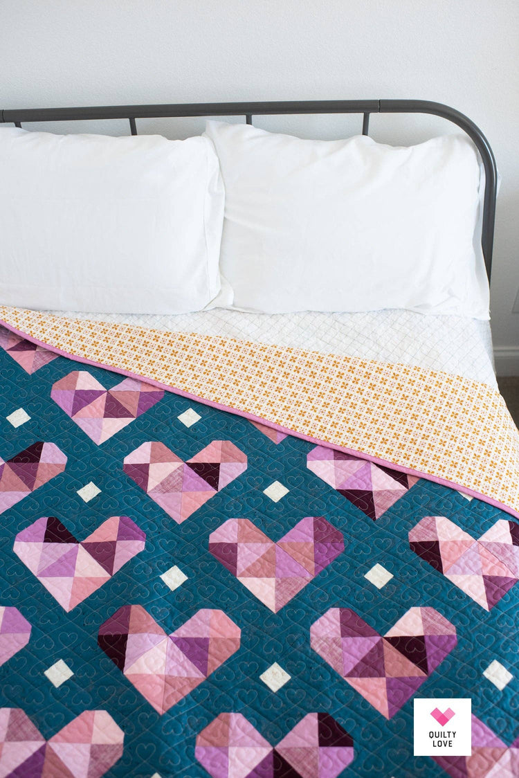 Quilty Love Heart Gems Quilt Pattern