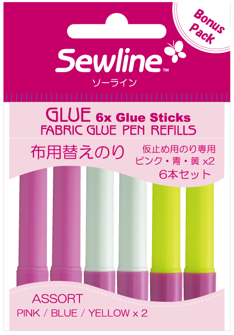 Sewline Washable Fabric Glue Pen Refills - 6 Pack