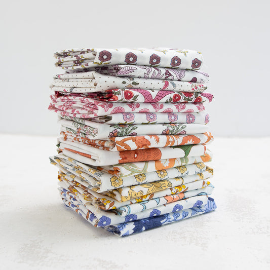 Fableism Indian Block Prints - Cottage - 15 Fat Quarter Bundle