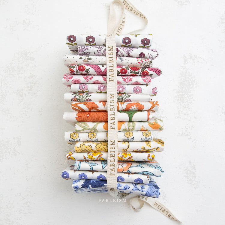 Fableism Indian Block Prints - Cottage - 15 Fat Quarter Bundle