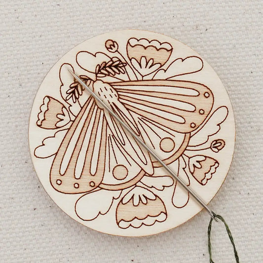 Oh Little Wren Wooden Magnetic Needle Minder - Moth