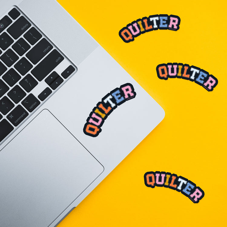 Sarah Hearts - Quilter Vinyl Sticker