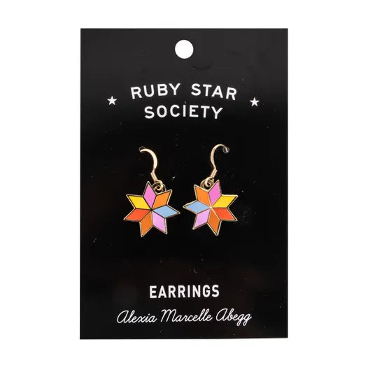 Ruby Star Society Earrings - Alexia Quilt Star