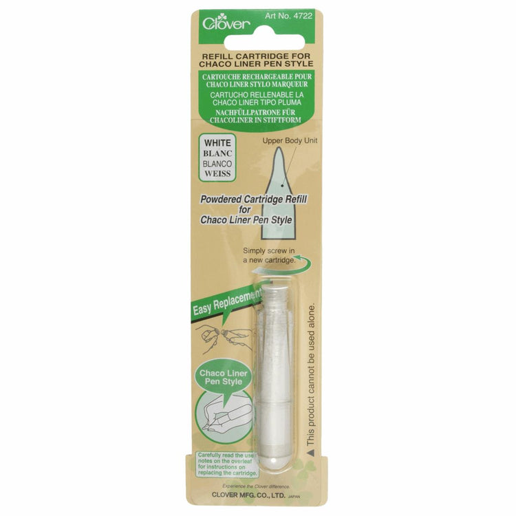 Clover Chaco Liner Pen Refill Cartridge - White