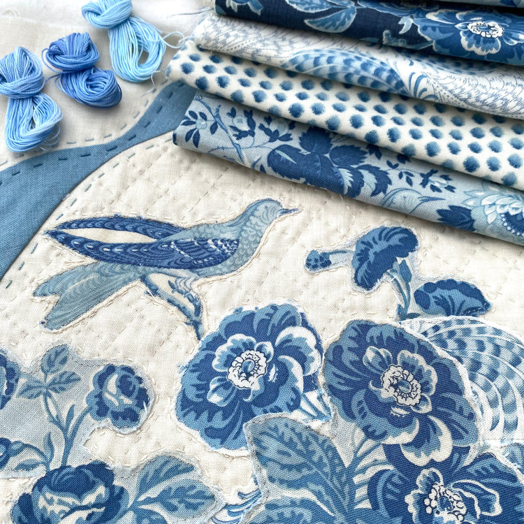 Moda Bleu De France - Large Floral Indigo