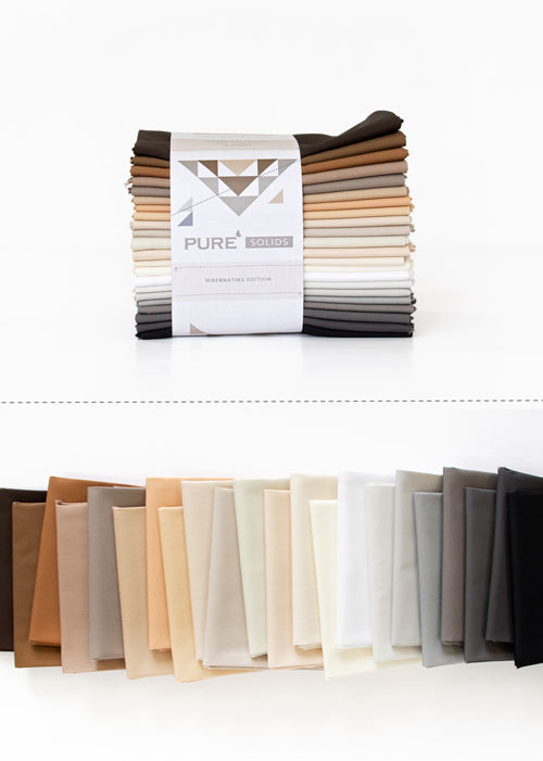 Art Gallery Fabrics Pure Solids Fat Quarter Pack Hibernating Edition